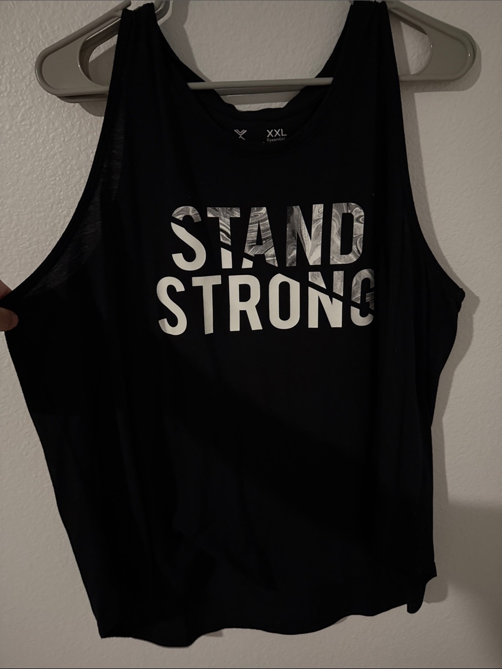 Xersion Black Tank Top with 'STAND STRONG' Graphic